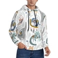 thumbnail image 2 of Rateoe Cute Colorful Animal Pattern Mens Hoodie, Pullover Hooded Sweatshirt, Kangaroo Pocket Hoodie Ideal for Daily Wear, Travel and Home-X-Large, 2 of 7