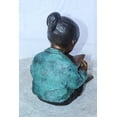 thumbnail image 6 of Nifao Charming Young Girl Sitting and Reading a Book Bronze Statue – Home Office Decor Sculpture, 11"L x 8"W x 12"H, 6 of 10