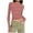 Watermelon Red, variant on qucoqpe Womens Fitted Crop Tops Long Sleeve Crew Neck T-shirts Fashion Casual Striped Print Slim Shirts Base Blouses