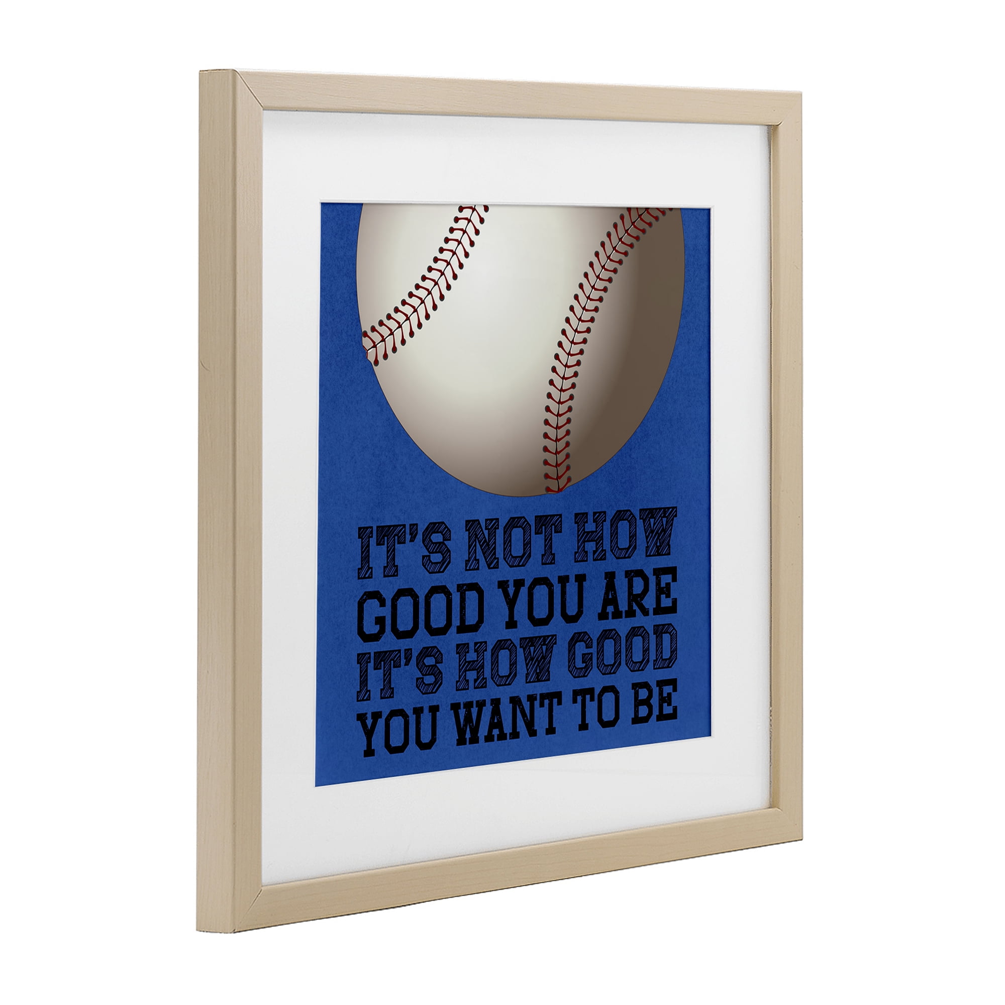 How Good You Want To Be Birch Framed Print Under Glass, design by Marcus Prime