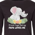 thumbnail image 4 of Inktastic I'll Never Forget That My Papa Loves Me with Cute Elephants Long Sleeve Youth T-Shirt, 4 of 5