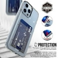 thumbnail image 5 of SaniMore for iPhone 14 Pro 6.1" Translucent Glitter Case, Rugged PC Back & Soft TPU Bumpers Case with Card Slot Shockproof Protective Case for iPhone 14 Pro Women Ladies Girls, Black, 5 of 8