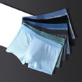 thumbnail image 5 of Ropa interior masculina de malla de seda de hielo, bóxer masculino de verano, pantalones cortos transpirables de malla (gris oscuro L), 5 of 5