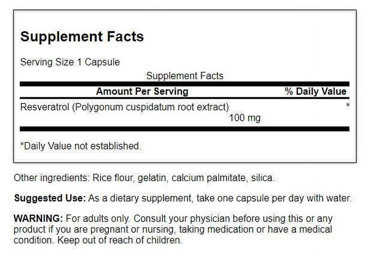 Swanson Resveratrol 100 mg 30 Caps 2 Pack