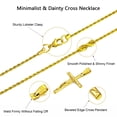 thumbnail image 5 of murtoo Cross Necklace for Men, Christian Jesus Pendant, Stainless Steel Mens Necklace with Twisted Rope Chain Curb Chain Wheat Chain, Jewelry Gift for Men Women, 5 of 5