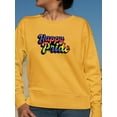 thumbnail image 2 of Happy Pride Bubblegum Banner Sweatshirt Women -Smartprints Designs, Female x-Large, 2 of 4