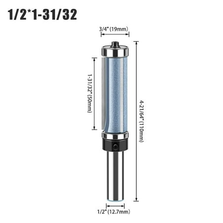 

qiya 1/2 12mm Shank Router Bit Flush Trimming Tool Woodworking Milling Cutter DIY