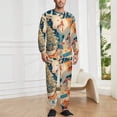 thumbnail image 2 of Christmas Holiday Deer Men's Pajama Set Sleepwear Pjs Lightweight Long Sleeve Crewneck Shirts and Bottoms Soft Comfy Sleep Sets 3XL, 2 of 5