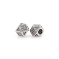 thumbnail image 1 of Cube Bead,Micro Pave CZ Stone Metal Square Spacer Beads,Bracelet Charms,DIY Jewelry Findings 7x7mm 10Pcs, 1 of 2