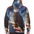 thumbnail image 7 of Fotbe Men's Hoodie with Night Sky Bald Eagle Pattern - Kangaroo Pocket Pullover Hooded Sweatshirt, Perfect for Daily Wear, Travel, and Home-3X-Large, 7 of 7