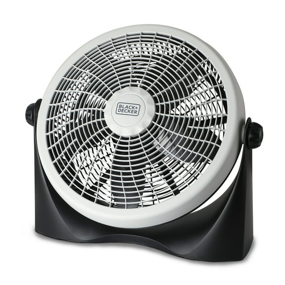 BLACK DECKER BFF16B 16-In. 3-Speed Portable Floor Fan with Adjustable Tilt, Black, BFF16B