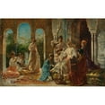 thumbnail image 3 of Édouard Frédéric Wilhelm Richter 18x13 Black Modern Framed Museum Art Print Titled - Attending the Favorite, 3 of 5