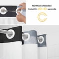 Black Red White Geometric No Hook Shower Curtain and Snap in Liner Set ...