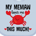 thumbnail image 4 of Inktastic Memaw Loves Me Grandson Boys or Girls Baby Bib, 4 of 4