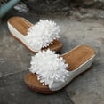 thumbnail image 4 of Wowcloth Women's Floral Peep Toe Platform Wedge Sandals – Comfortable Casual Summer Style with Solid Color Design, Suitable for Vacation and Daily Wear, 4 of 9