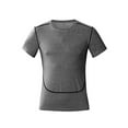 thumbnail image 3 of UKAP Mens Compression Quick Dry Shirt O-Neck Short Sleeve Casual T-Shirt Solid Color Bodybuilding Base Layer Activewear, 3 of 4