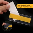 thumbnail image 4 of 70 Pcs Self Adhesive Label Holder 2.4 x 1.7 Inch Shelf Tag Label Holders Polyvinyl Chloride Shelf Tag Index Card Pockets for Bookshelf Mailbox Shelves Storage Bins Library, 4 of 5
