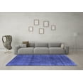 thumbnail image 3 of Ahgly Company Machine Washable Indoor Rectangle Oriental Blue Industrial Area Rugs, 3' x 5', 3 of 4