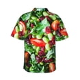 thumbnail image 3 of Vegetable Salad Hawaiian Shirts For Men, Summer Short-Sleeve Relaxed-Fit Button-Down Shirts X-Large, 3 of 9