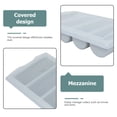 thumbnail image 3 of GOOHOCHY Caja Organizadora De Cubiertos Con Claro Para Cocina Con 4 Compartimentos De Plástico, 3 of 8