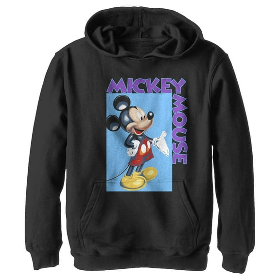 Boy's Mickey & Friends Mickey Mouse Sketch Pull Over Hoodie Black X Large