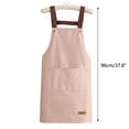 thumbnail image 3 of Hariumiu Large-capacity Apron Work Apron Waterproof Oil-proof Kitchen Apron with Large Pockets Durable Stylish Workwear for Home Garden Pocket Design Apron, 3 of 12