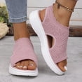 thumbnail image 5 of BADHUB Womens Open Toe Sandals Arch Support Sandals with Comfortable Slip On Sport Athletic Orthopedic Walking Sandals Pink 37, 5 of 5