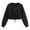 A-Black1206, variant on Bibifish Womens Sweatshirts Solid Color Drawstring Hem Crewneck Sweatshirts Long Sleeve Cropped Pullover Tops Fashion Outfits