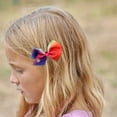 thumbnail image 2 of 6 In A Clip Girls Hair Bow Rainbow Hair Accessory Durable Ribbon Bow Clip for Playful Styles, 2 of 4