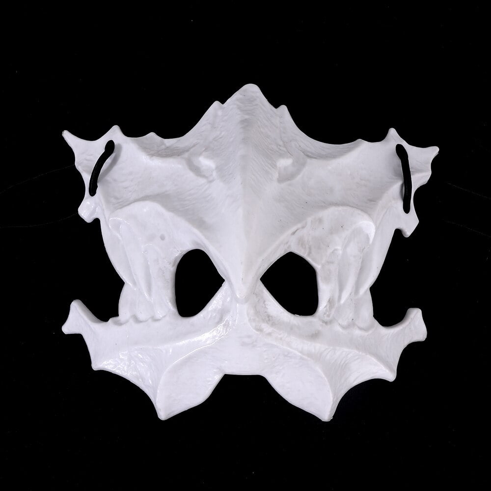 Máscara de media cara de calavera blanca para hombre y