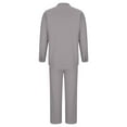 thumbnail image 2 of Men's Linen 2 Piece Outfits Button up Long Sleeve Shirt and Wide Leg Pant Set Casual Beach Travel Clothes (XL, Gray), 2 of 8