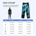 thumbnail image 4 of Gaeub Blue Full Moon Wolf Print Mens Pajama Pants,Lounge Pants With Pockets And Drawstring-Large, 4 of 6