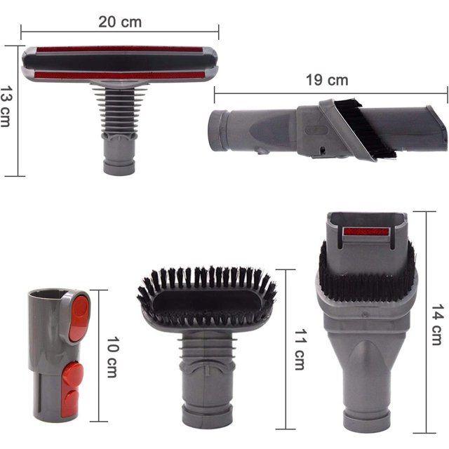 Accesorio de cepillo para herramienta para hendiduras para aspiradora Dyson V8 V7 V10 V11