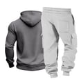 thumbnail image 7 of fheaev Hooded Tracksuit for Men Sweatsuit Casual Pullover Long Sleeve Drawstring Sweatshirt Jogging Sweatpants 2 Piece Sportsuits with Pockets, 7 of 7