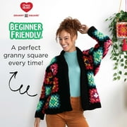 Red Heart Granny Square 250g Soft White - Green Scream