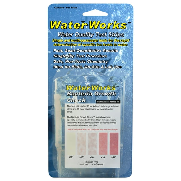Industrial Test Systems WaterWorks 481195-30 Bacteria Growth Check, 30 Tests(Water Quality Test Strips)