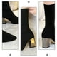 thumbnail image 2 of 1 par de botas de calcetín con punta puntiaguda para mujer, zapatos de tacón alto y grueso para otoño e invierno., 2 of 8