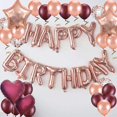 thumbnail image 3 of Decoración de cumpleaños Sincero Globo de feliz cumpleaños dorado rosa, 3 of 3