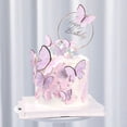 thumbnail image 2 of Visland 1 Set Cake Toppers Handmade Paper Butterfly Cake Topper Ornament for Birthday Cake Decoration, 2 of 9