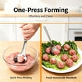 thumbnail image 5 of Meatball Spoon, Stainless Steel Meatball Maker Scoop with Hole Convenient Storage Design Long Handle Spoon for Kitchen Dinning Bar, 5 of 7