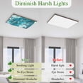 thumbnail image 5 of Teal Green Ocean Shark Magnetic Fluorescent Light Covers for Ceiling Lights 2x4 Feet, Coastal Wave Summer Beach Office Classroom Kitchen Drop Ceiling Light Covers Lighting Filters Shade Panel 1 Pack, 5 of 9