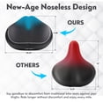 thumbnail image 4 of X WING Evoride Noseless Bike Seat for Men & Women - Extra Thick Bike Seat Cushion - Bicycle Seat Fits City, Electric, Stationary, & Peloton Bikes - Bike Saddle Eliminates Numbness & Ensures Stability, 4 of 6