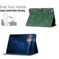 thumbnail image 4 of for iPad mini 1/2/3/4/5 Folio Flip Case, Embossed PU Leather Case with Smart Auto Wake / Sleep Function & Adjustable Stand (3 Anti-Slip Strips) with Card Slots Protective Cover, Green, 4 of 5