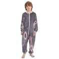 thumbnail image 2 of BZSMCE Unisex One-piece Pajama Cotton Sleepwear Dreamy Purple Circular Haze Printed, 2 of 8
