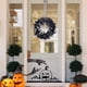 thumbnail image 4 of Xihbxyly Guirnalda de Halloween, Diseño Morado y Plateado, Decoración para Exteriores E Interiores, Decoración Única para El Hogar y Fiestas, Reutilizable para Eventos Temáticos, Tamaño 51,5 X 29 Cm, 4 of 7