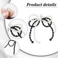 thumbnail image 4 of 4Pcs Pearls Bow Shoe Charms for Sneakers 2 Styles Shoe Lace Charms Elegant Pearl Buckle Bowknot Shoe Decoration Charms Beaded Chain for Wedding Gift, 4 of 6