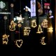 thumbnail image 4 of Farfi Navidad Led Luz Colgante Copo De Nieve Muñeco De Nieve Papá Noel Luces De Decoración Navideña Para Navidad Hogar Adorno Colgante De Ventana, 4 of 5
