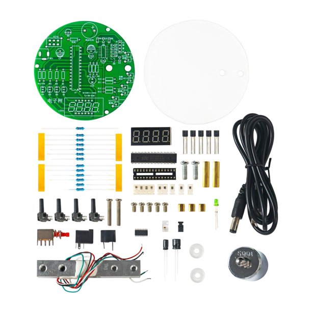 Kit de báscula electrónica para armar, piezas para armar, 51 microcontroladores, proyecto de soldadura, 1 kg Conjunto C