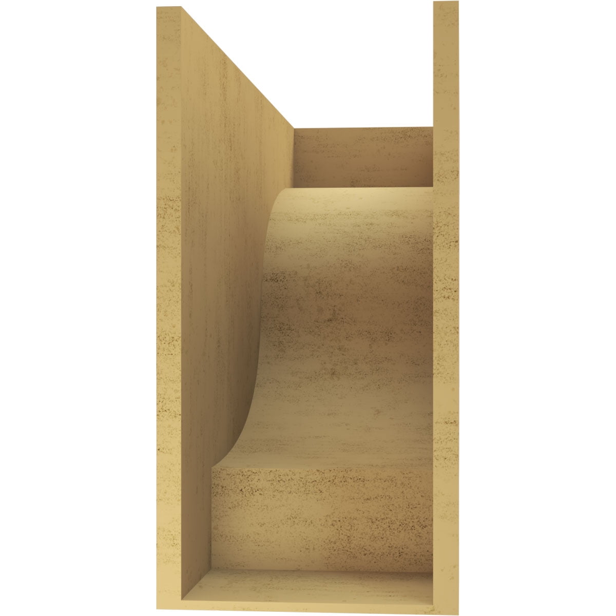 12"W x 36"D x 24"H Classic Newport Rough Cedar Woodgrain TimberThane Corbel, Primed Tan