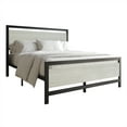 thumbnail image 2 of Castle Place Metal Platform Bed, Twin Size, Simple Design, Light Grey, 2 of 8
